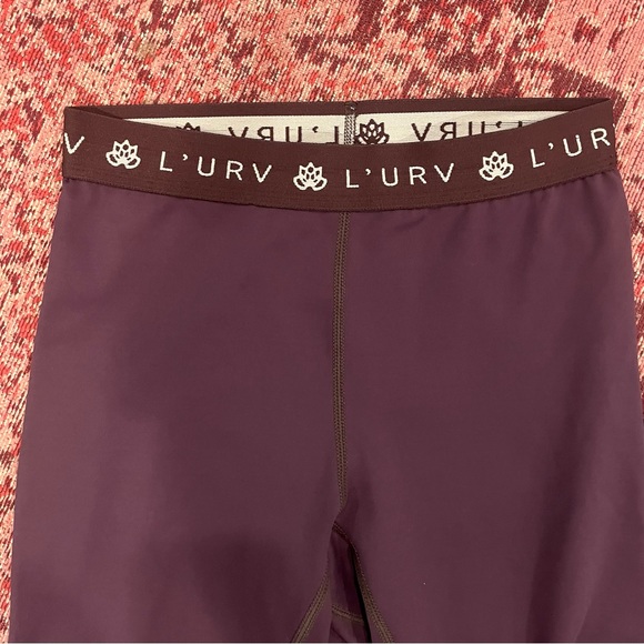L’URV Purple/Eggplant Luxury Activewear/Athleisure Leggings, Size: Small - Picture 2 of 5